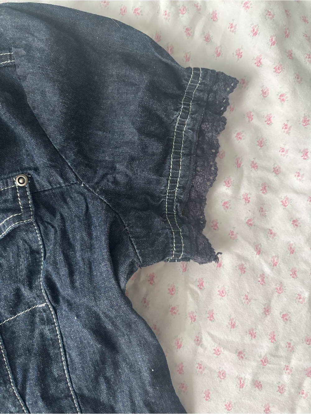 Y2K denim t shirt jacket - Picture 4 of 5